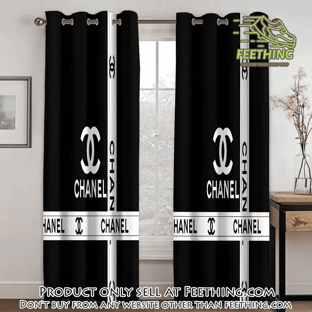 Chanel black premium window curtains hot  luxury curtain wc109 ft5016044